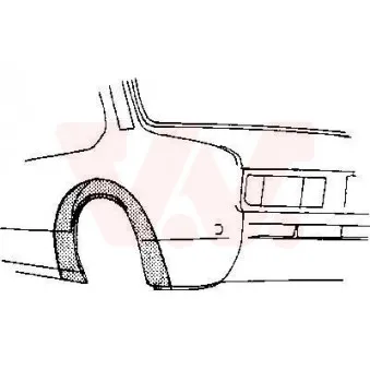 Panneau latéral arrière gauche VAN WEZEL 3723.45