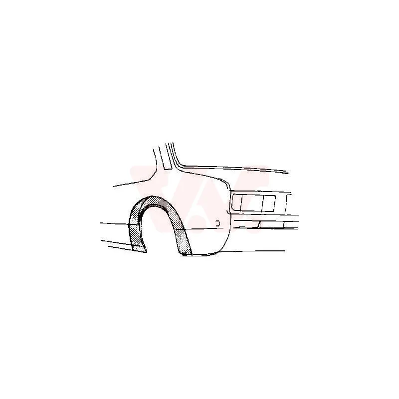 Panneau latéral arrière gauche VAN WEZEL 3723.45