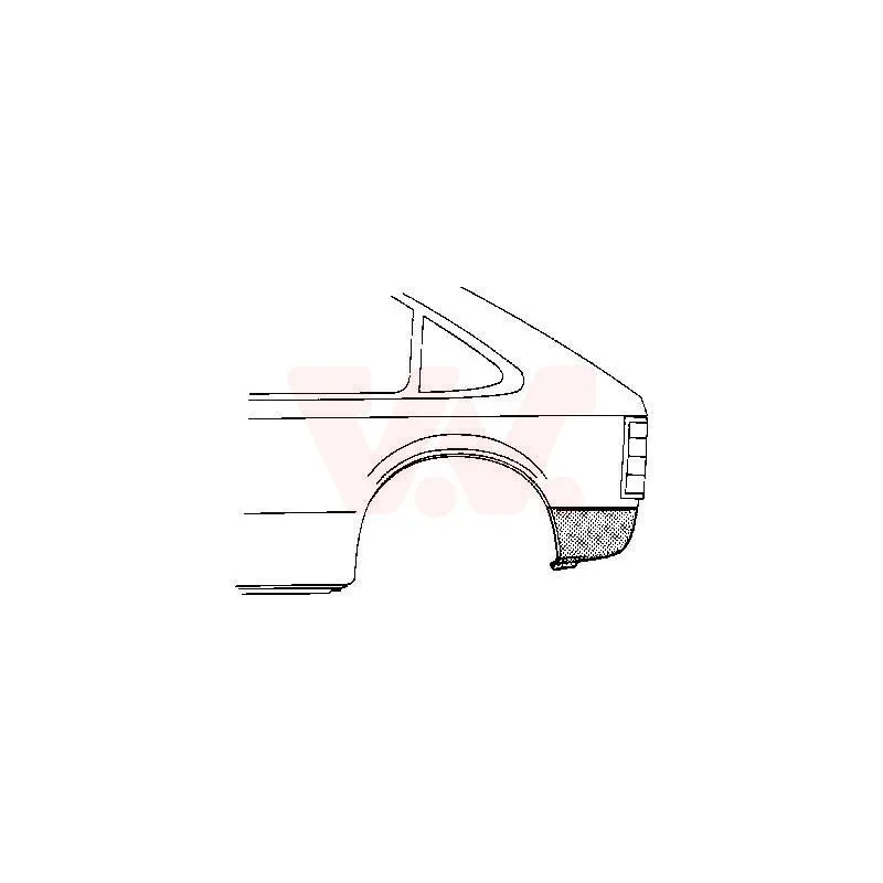 Panneau latéral arrière gauche VAN WEZEL 3727133