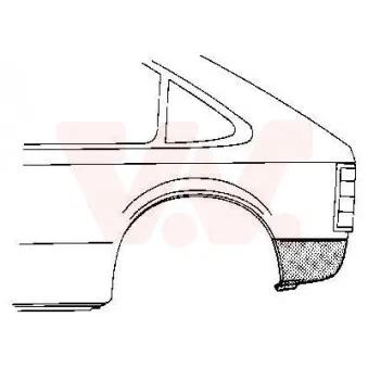 Panneau latéral arrière gauche VAN WEZEL 3727137