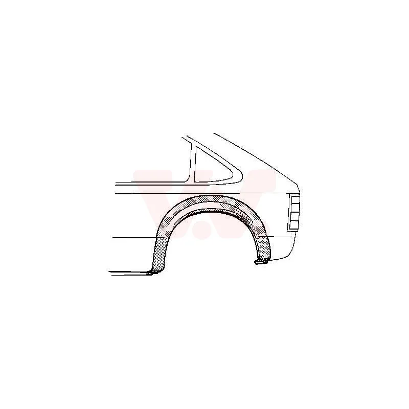 Panneau latéral arrière gauche VAN WEZEL 3727145