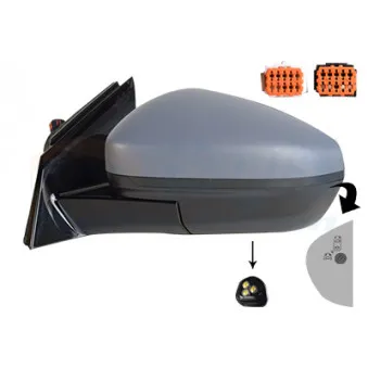 Rétroviseur extérieur VAN WEZEL 3729827