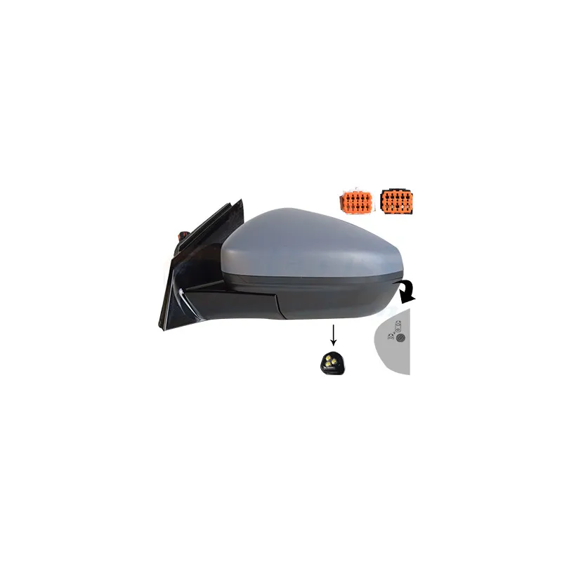 Rétroviseur extérieur VAN WEZEL 3729827