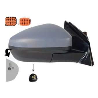 Rétroviseur extérieur VAN WEZEL 3729828