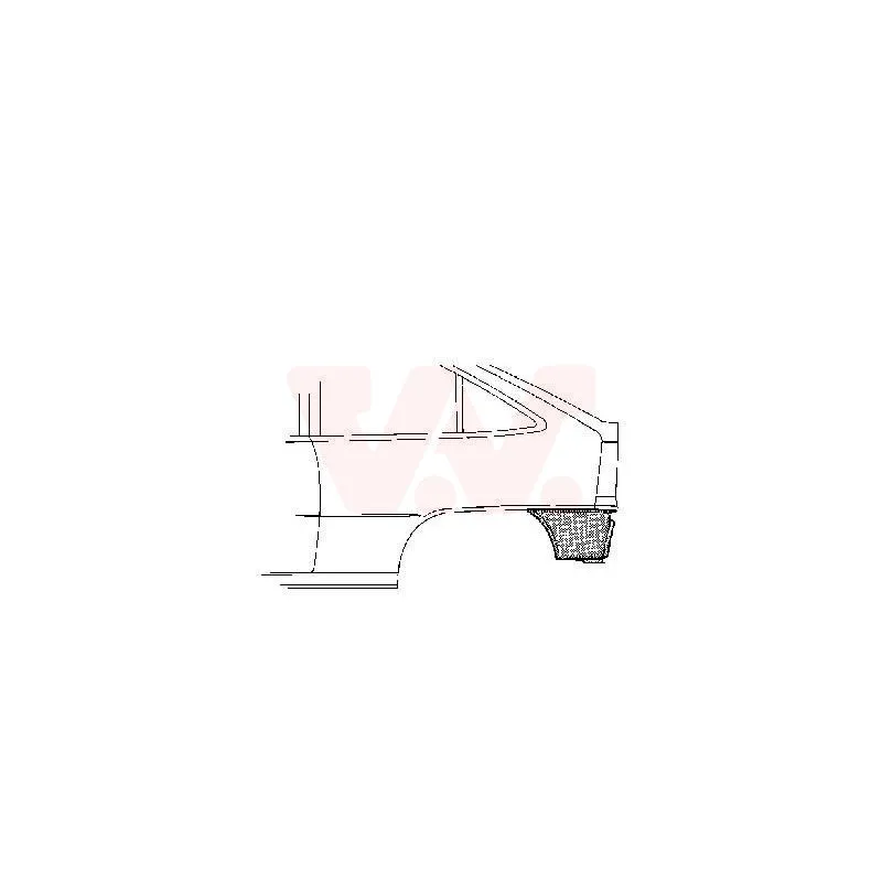 Panneau latéral arrière gauche VAN WEZEL 3730133