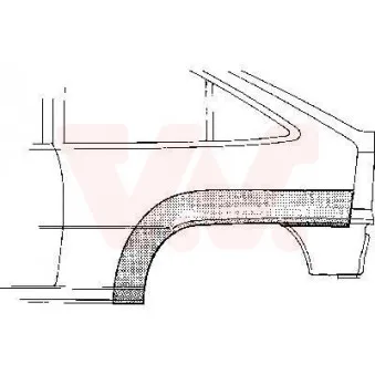 Panneau latéral arrière droit VAN WEZEL 3730146