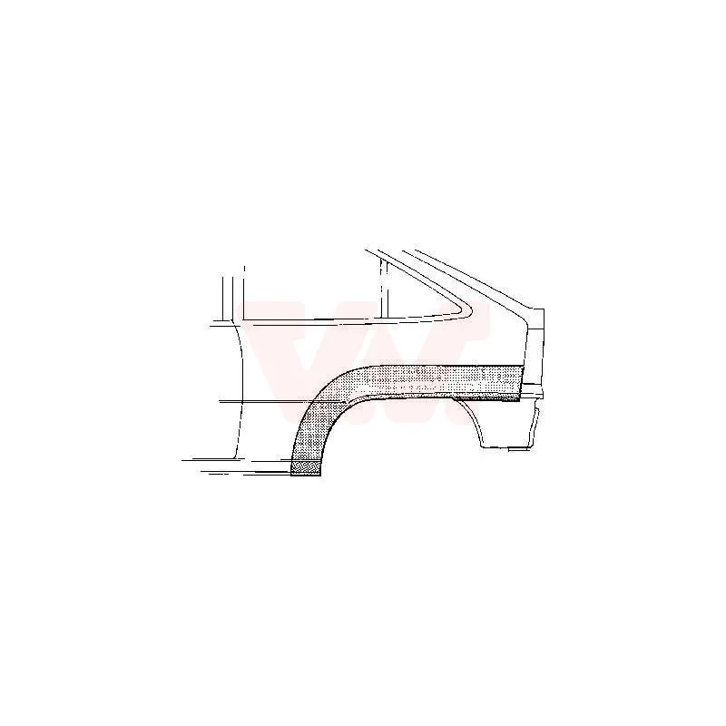 Panneau latéral arrière droit VAN WEZEL 3730146
