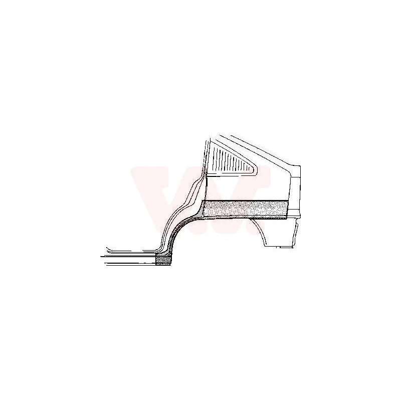 Panneau latéral arrière gauche VAN WEZEL 3730147