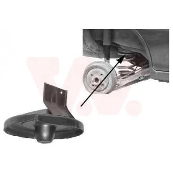 Patin de ressort arrière gauche VAN WEZEL 3730397