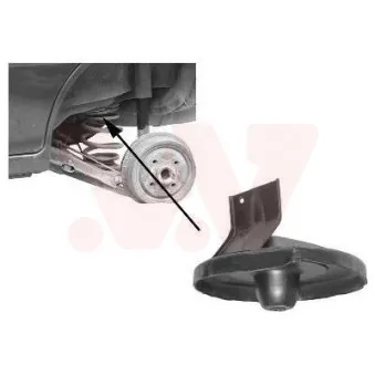 Patin de ressort arrière droit VAN WEZEL 3730398