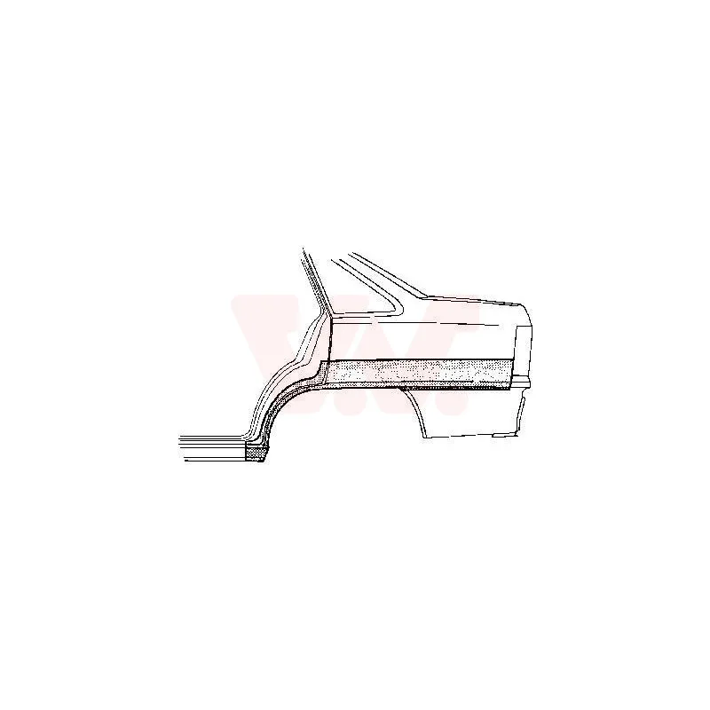 Panneau latéral arrière gauche VAN WEZEL 3732147