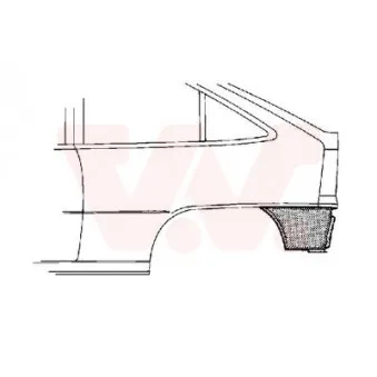 Panneau latéral arrière gauche VAN WEZEL 3734133