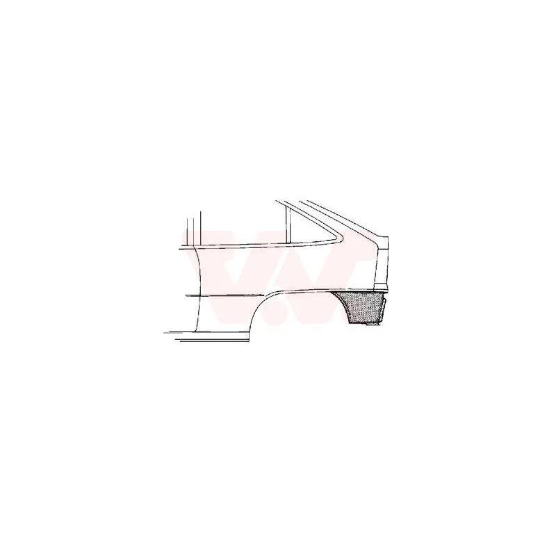 Panneau latéral arrière gauche VAN WEZEL 3734133