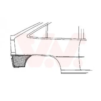 Panneau latéral arrière droit VAN WEZEL 3734134