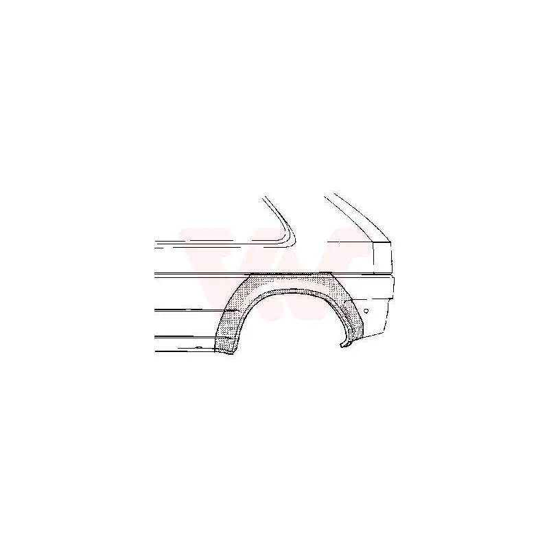 Panneau latéral arrière gauche VAN WEZEL 3734145