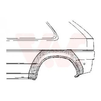 Panneau latéral arrière droit VAN WEZEL 3734146