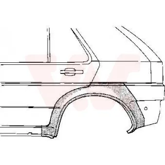 Panneau latéral arrière gauche VAN WEZEL 3734147