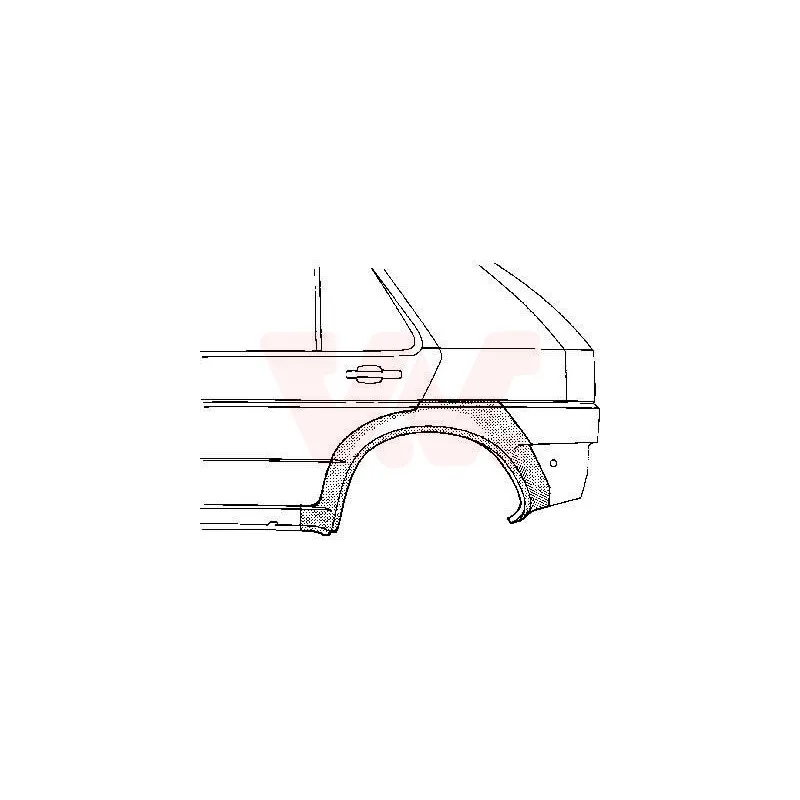 Panneau latéral arrière gauche VAN WEZEL 3734147