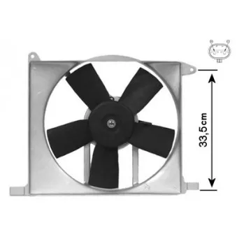 Ventilateur, refroidissement du moteur VAN WEZEL 3734746