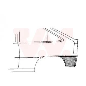 Panneau latéral arrière gauche VAN WEZEL 3735133