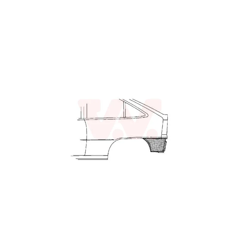 Panneau latéral arrière gauche VAN WEZEL 3735133