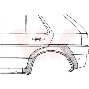 Panneau latéral arrière gauche VAN WEZEL 3735147