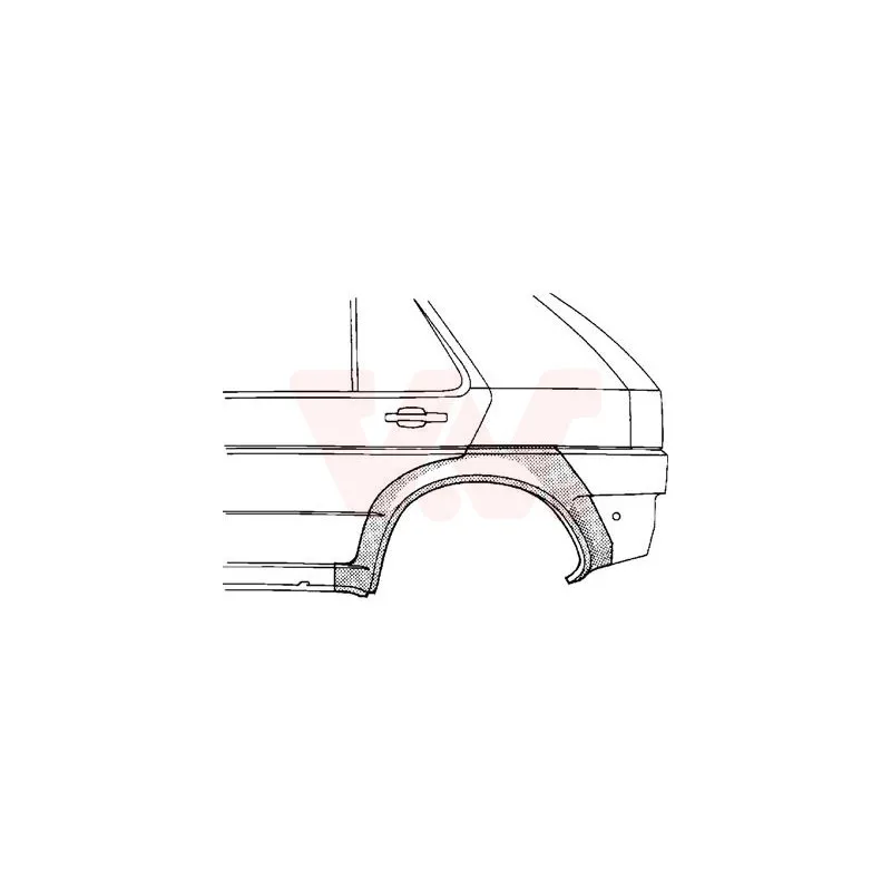 Panneau latéral arrière gauche VAN WEZEL 3735147