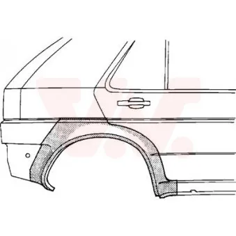Panneau latéral arrière droit VAN WEZEL 3735148
