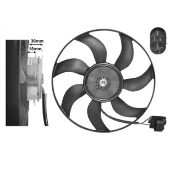 Ventilateur, refroidissement du moteur VAN WEZEL 3749744