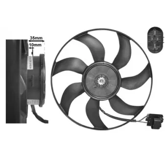 Ventilateur, refroidissement du moteur VAN WEZEL 3749745