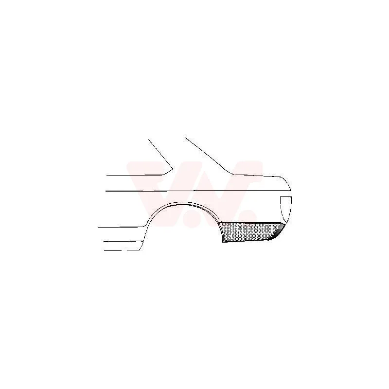 Panneau latéral arrière droit VAN WEZEL 3755.34
