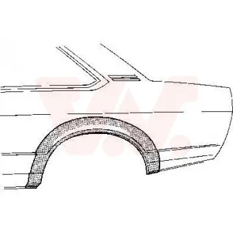 Panneau latéral arrière gauche VAN WEZEL 3757145