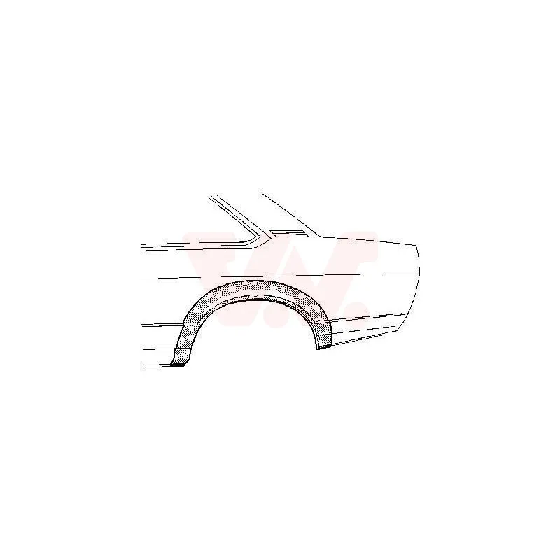 Panneau latéral arrière gauche VAN WEZEL 3757145