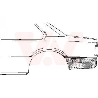 Panneau latéral arrière droit VAN WEZEL 3760138