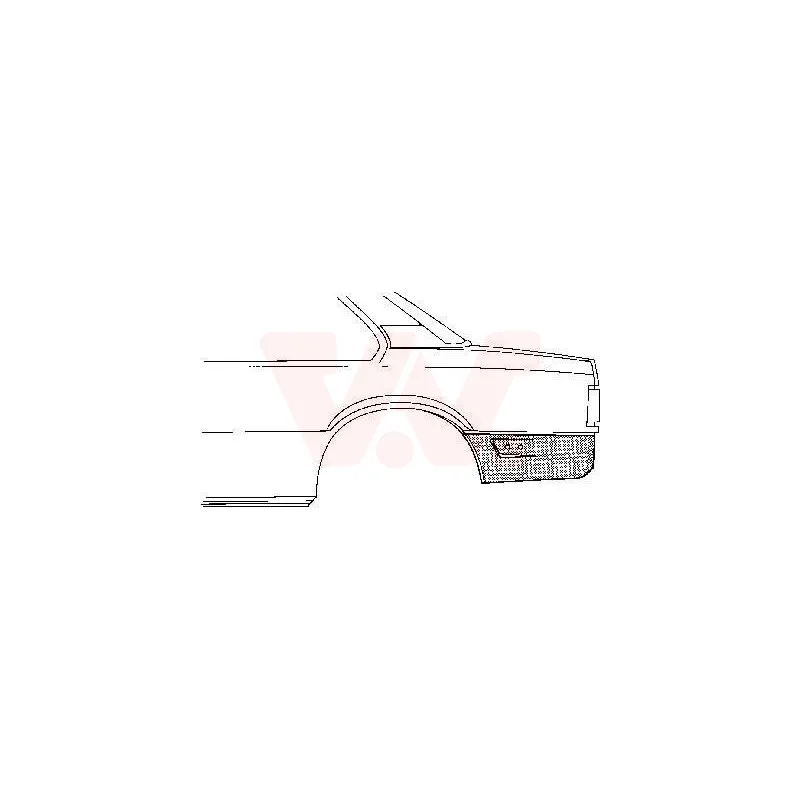 Panneau latéral arrière droit VAN WEZEL 3760138