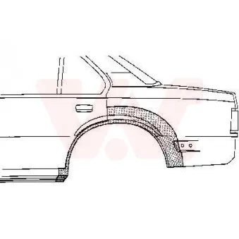 Panneau latéral arrière gauche VAN WEZEL 3760147
