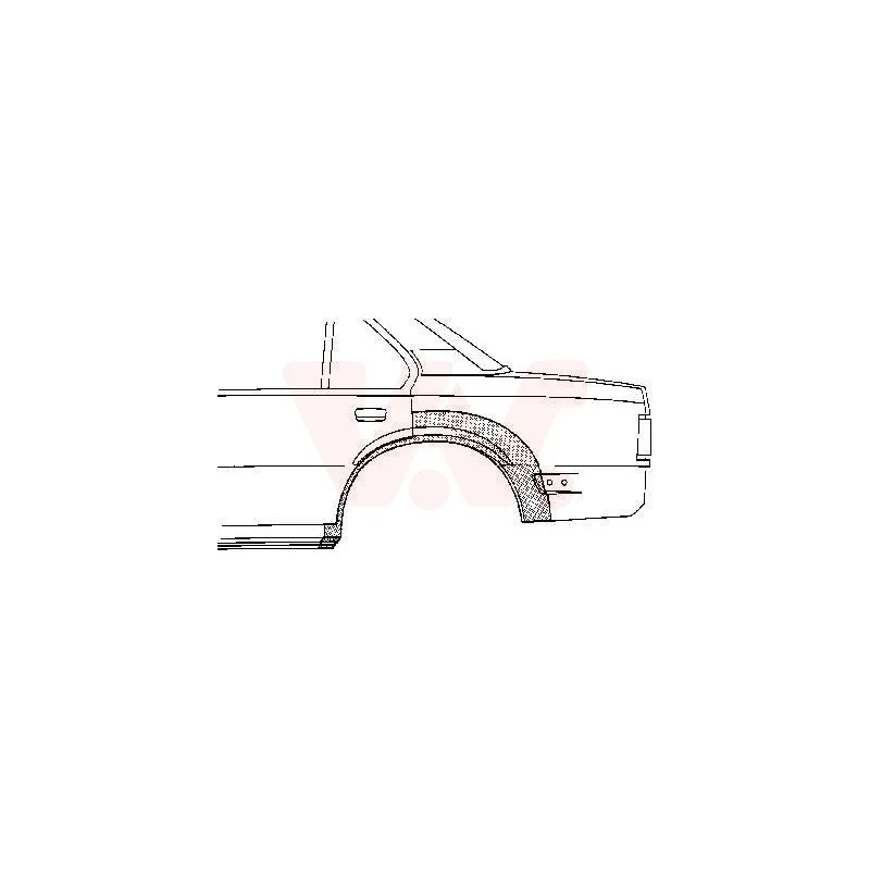 Panneau latéral arrière gauche VAN WEZEL 3760147