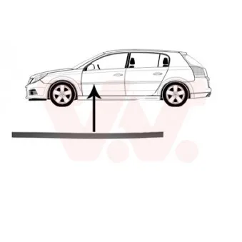 Baguette et bande protectrice, porte avant gauche VAN WEZEL 3768423