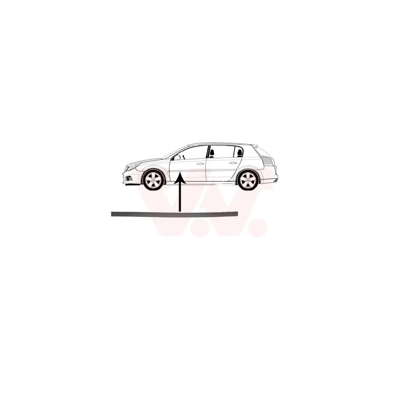 Baguette et bande protectrice, porte avant gauche VAN WEZEL 3768423