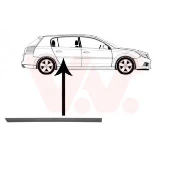 Baguette et bande protectrice, porte arrière droit VAN WEZEL 3768426