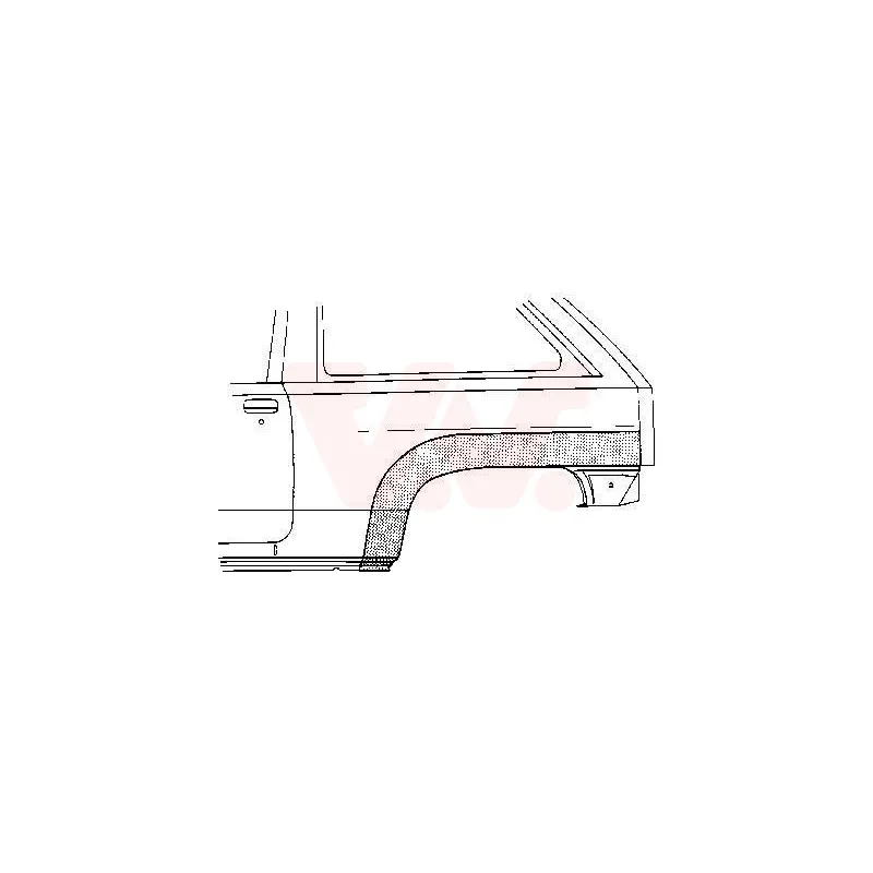 Panneau latéral arrière gauche VAN WEZEL 3770145