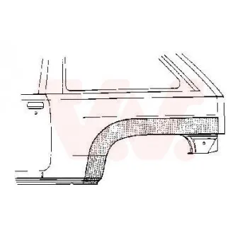 Panneau latéral arrière droit VAN WEZEL 3776146