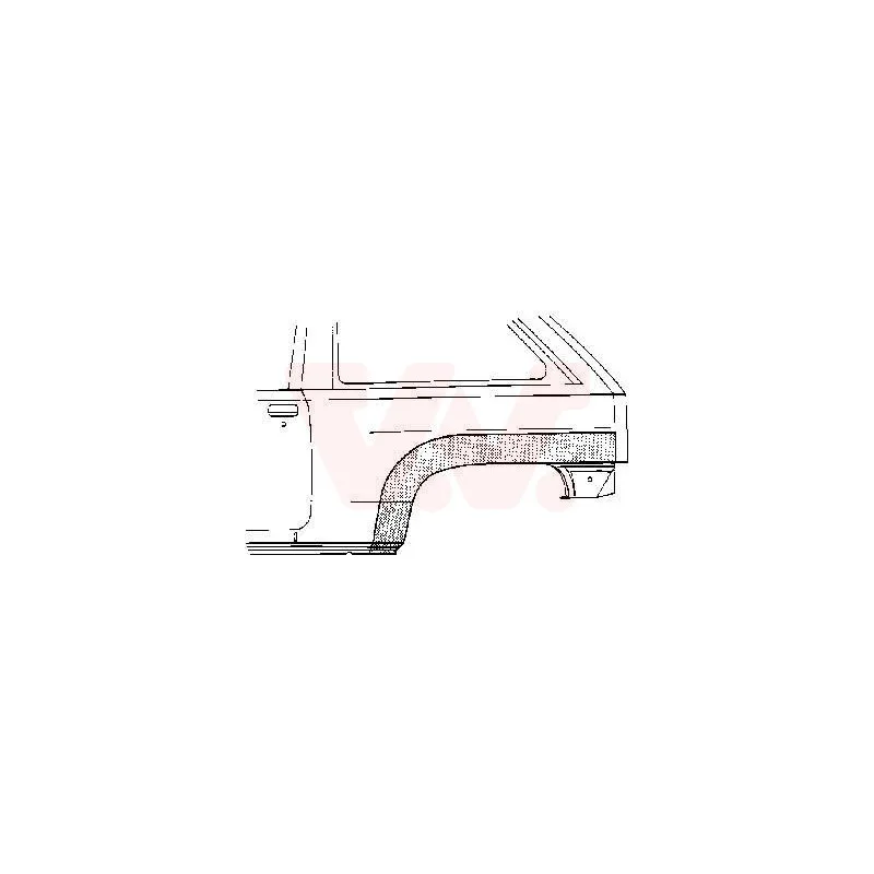 Panneau latéral arrière droit VAN WEZEL 3776146