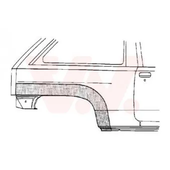 Panneau latéral arrière droit VAN WEZEL 3788146