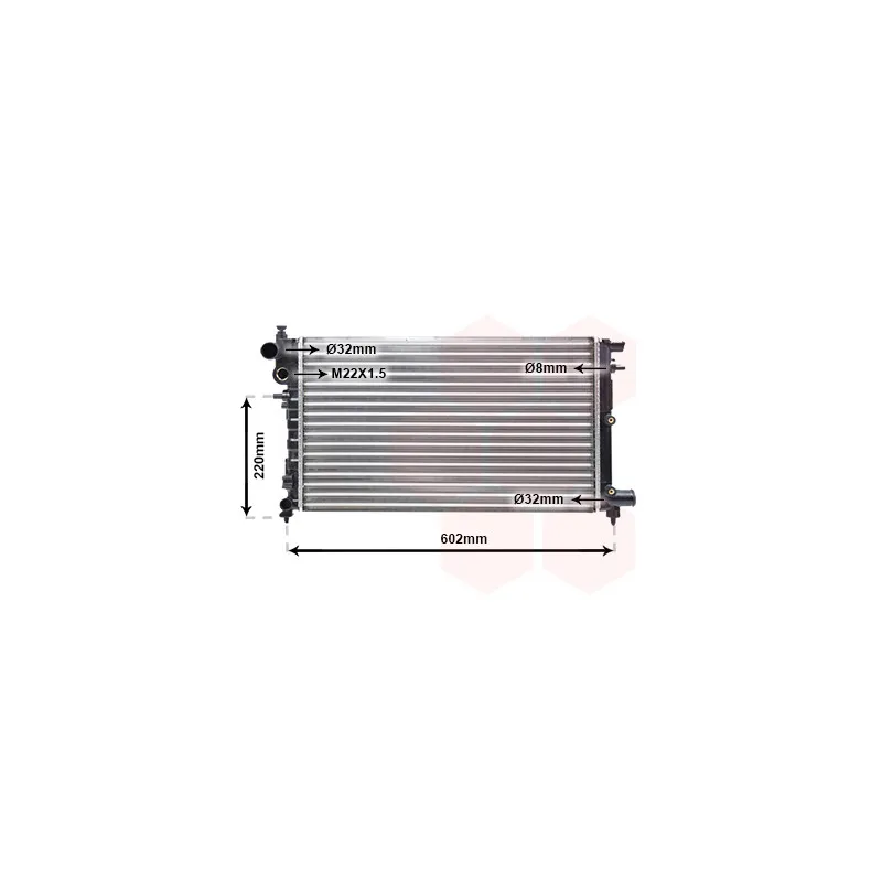 Radiateur, refroidissement du moteur VAN WEZEL 40002004