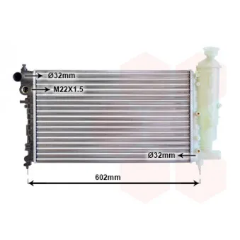 Radiateur, refroidissement du moteur VAN WEZEL 40002014