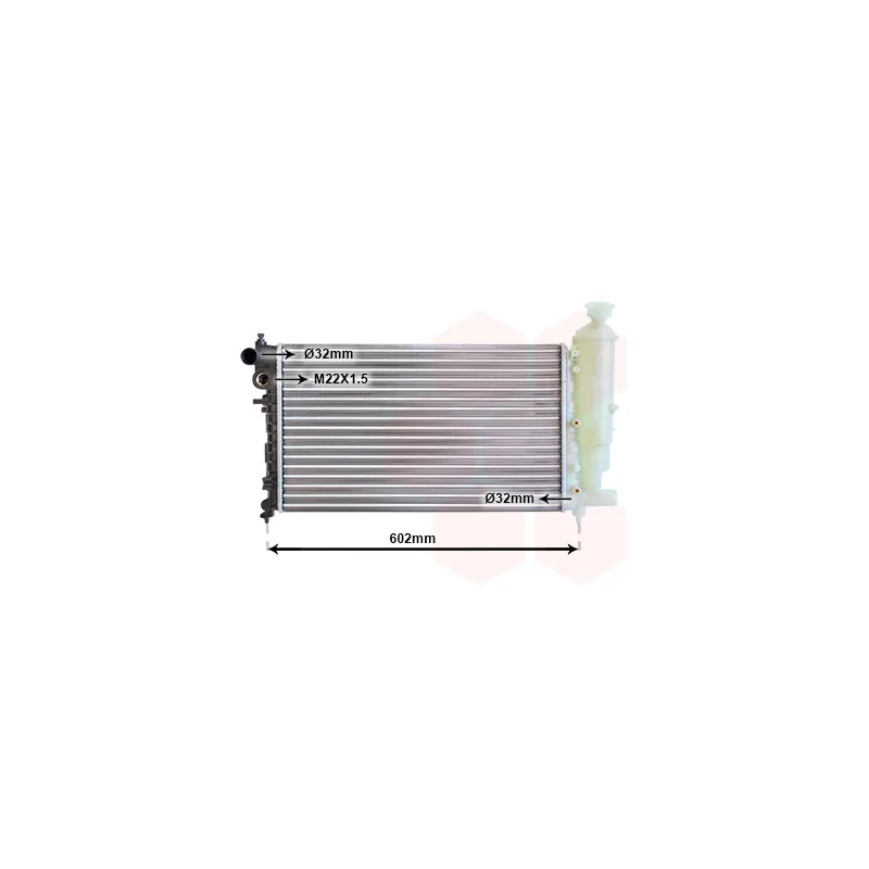 Radiateur, refroidissement du moteur VAN WEZEL 40002014