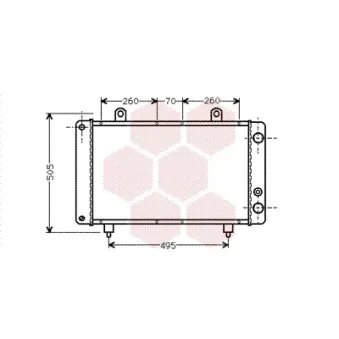 Radiateur, refroidissement du moteur VAN WEZEL 40002032
