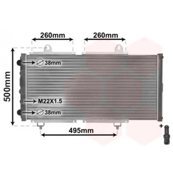 Radiateur, refroidissement du moteur VAN WEZEL 40002033
