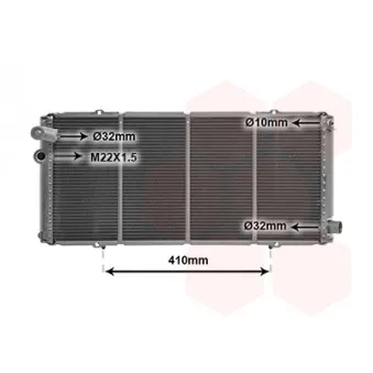 Radiateur, refroidissement du moteur VAN WEZEL 40002042
